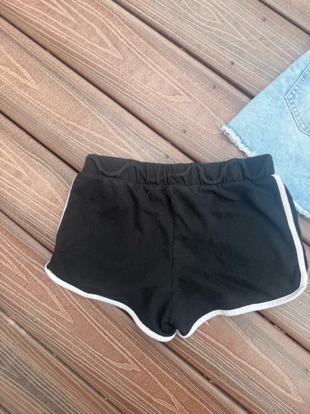 Bundle of 2 Old Navy Jeans & Black Athletic Shorts White Trim sz10 youth girls - Picture 5 of 9